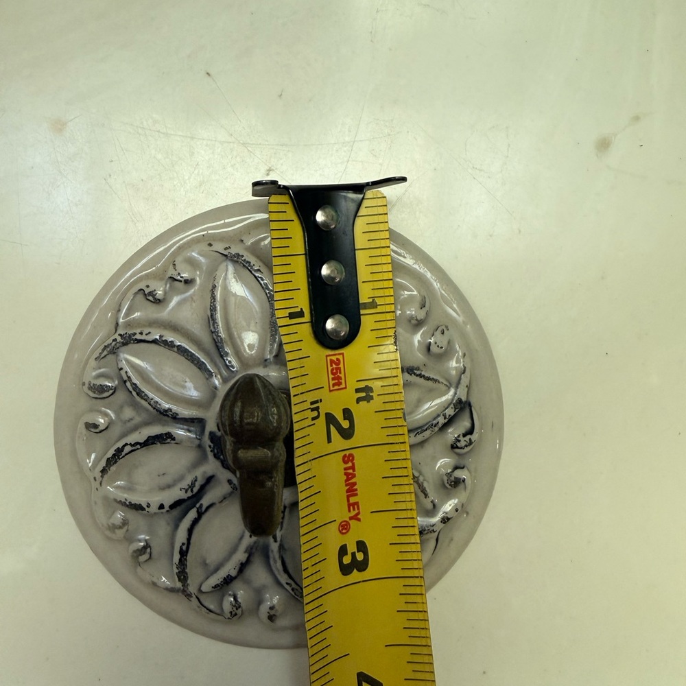 Cost Plus World Market Cream and Black with Bronze Wall Hooks - Picture 5 of 5